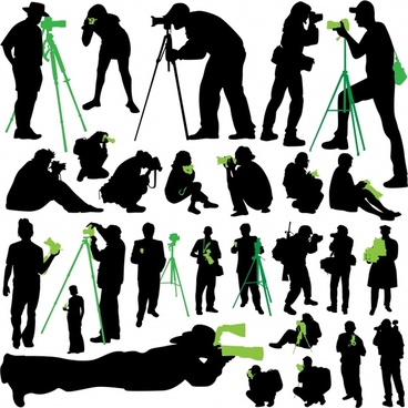 368x368 Vector Paparazzi Photographer Silhouette Free Vector Download