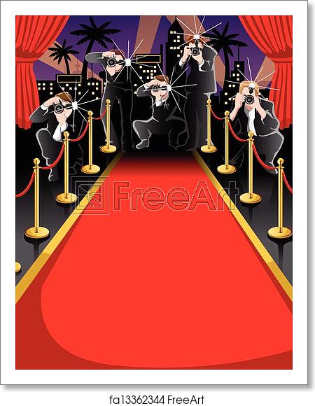 450x580 Free Art Print Of Red Carpet And Paparazzi Background A Vector