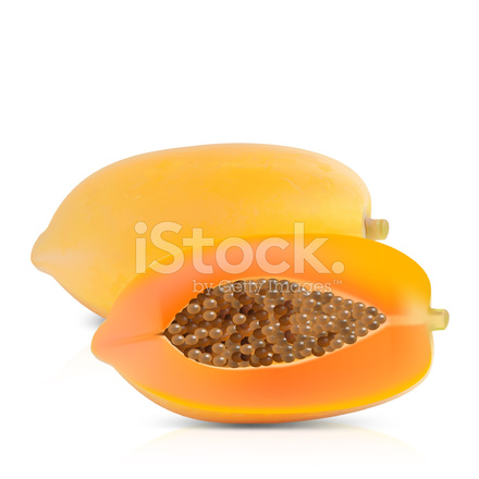 440x440 Papaya Vector Illustration Stock Vector