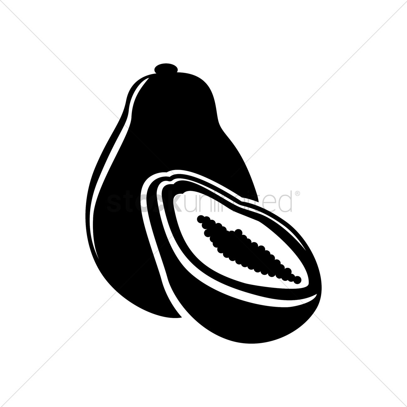 1300x1300 Papaya Vector Image