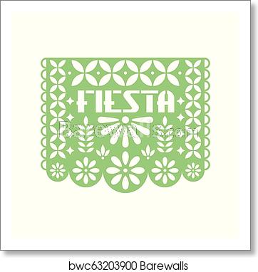 362x382 Papel Picado Vector Design Template, Art Print Barewalls Posters