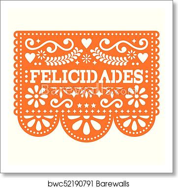 362x382 Felicidades Papel Picado Vector Design