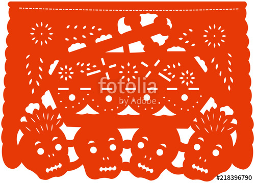 500x359 Papel Picado Dia De Los Muertos Stock Image And Royalty Free