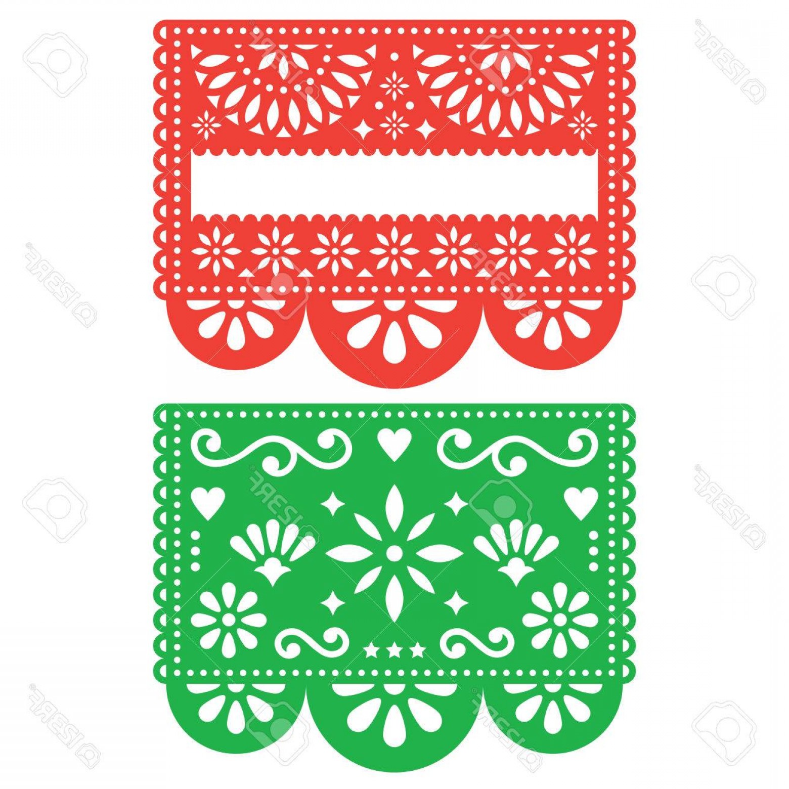 1560x1560 Photostock Vector Mexican Papel Picado Vector Design Template