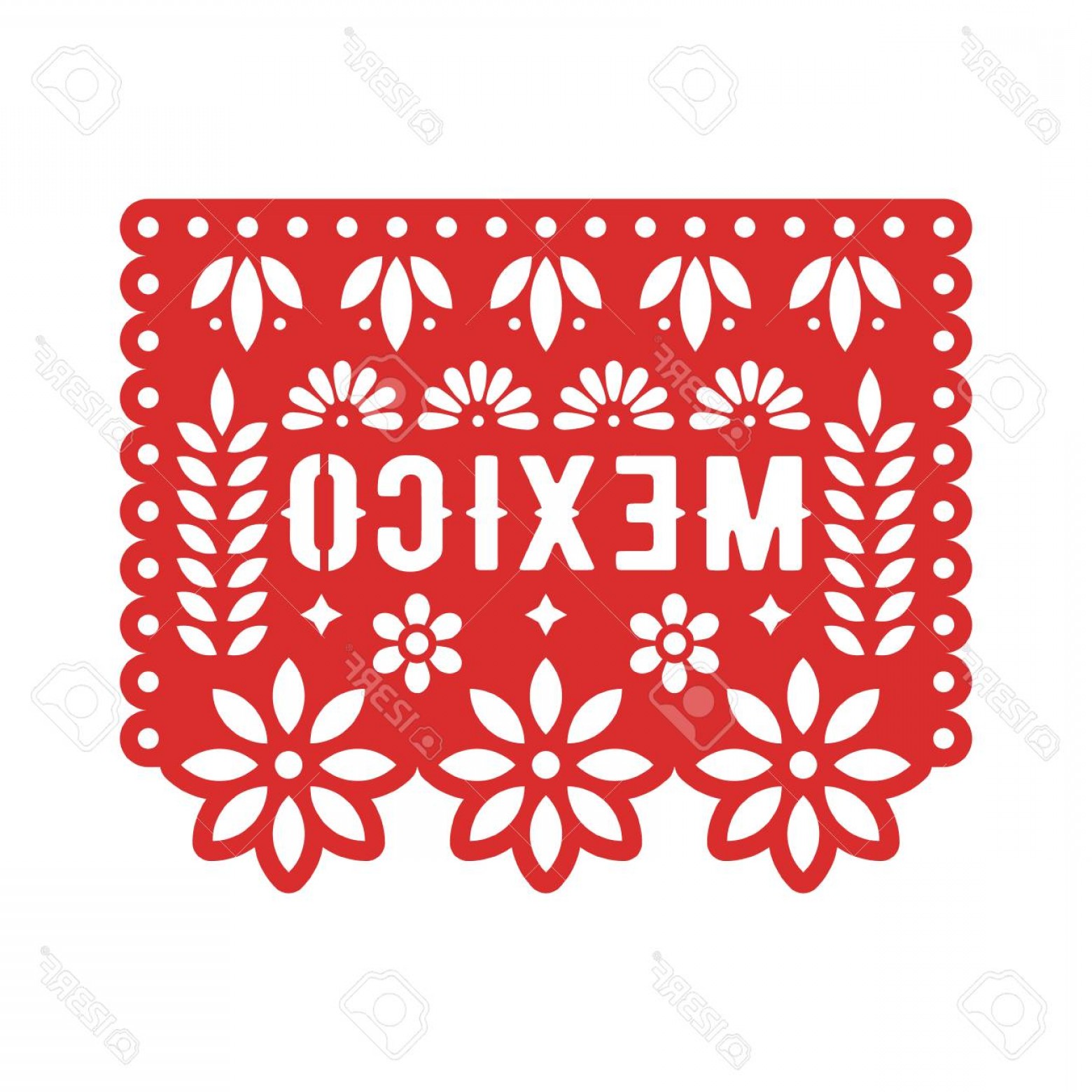1560x1560 Photostock Vector Papel Picado Mexican Paper Decorations For Party