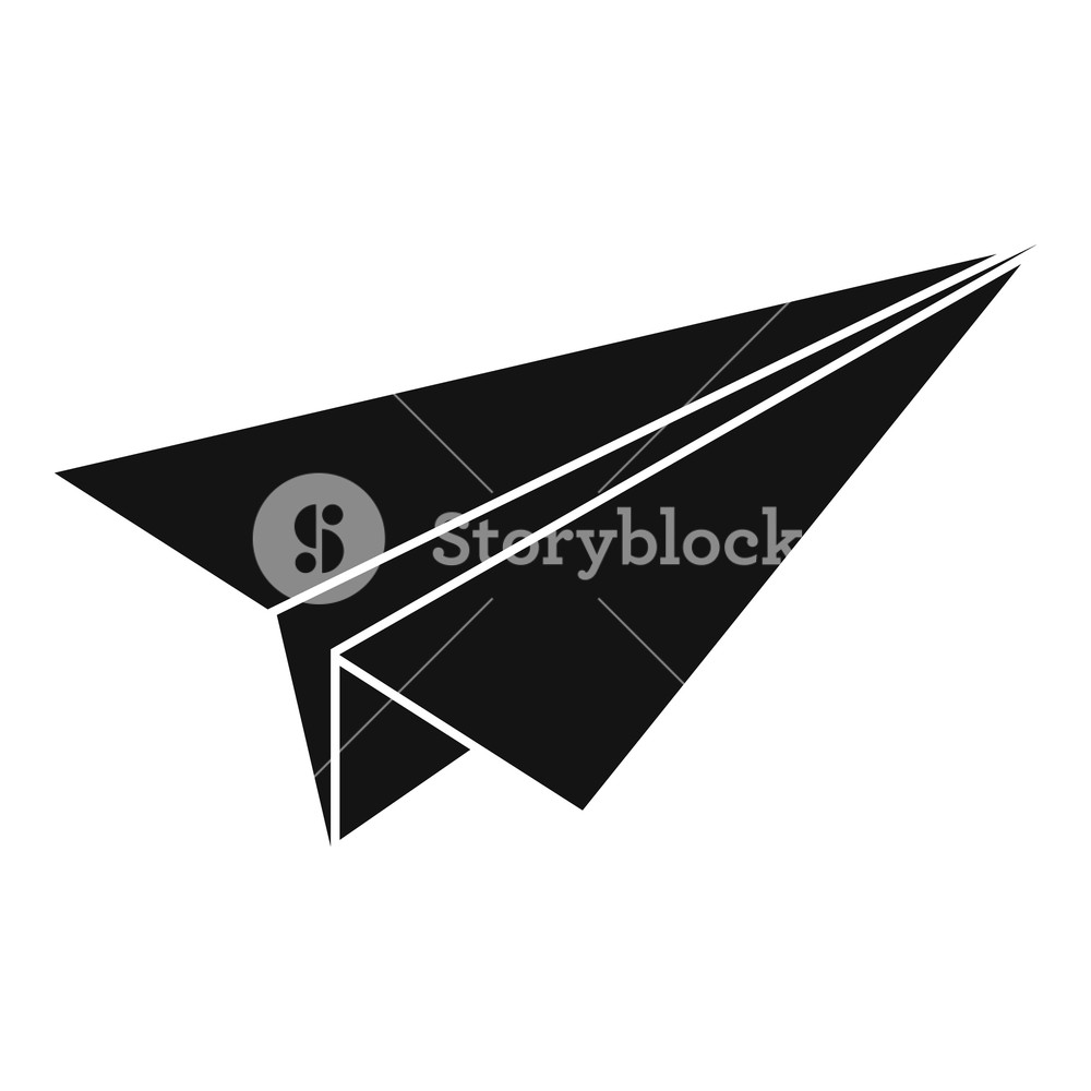 1000x1000 Paper Airplane Icon Simple Illustration Of Paper Airplane Vector