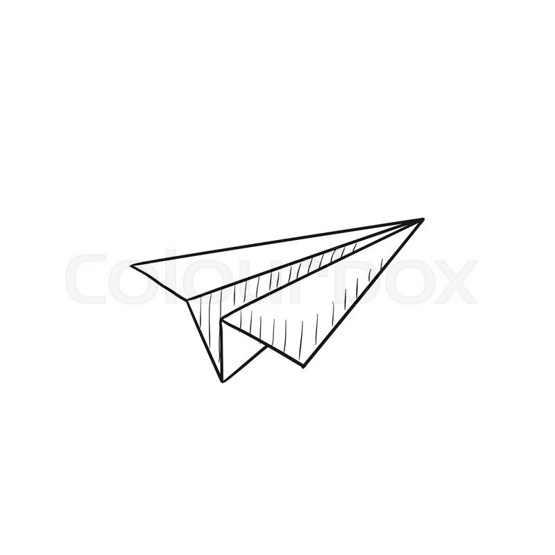 800x800 Paper Airplane Vector Sketch Icon Stock Vector Colourbox