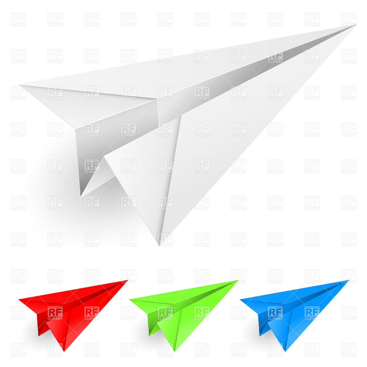 1200x1200 Colorful Paper Airplanes Vector Image Of Objects Dvarg