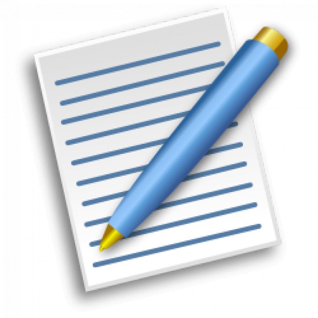 626x626 Paper With Pen Vector Free Download