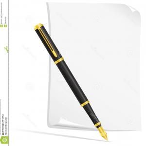 300x300 Royalty Free Stock Photo Ink Pen Paper Vector Illustration Image