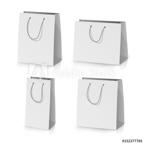 Blank Paper Bag Template Vector Realistic Gift Bag Illustration 500x500 Blank Paper Bag Template Vector Realistic Gift Bag Illustration