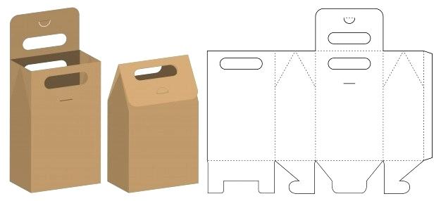 Demo Paper Bag Packaging Die Cut Template Design Vector Premium 626x286 Demo Paper Bag Packaging Die Cut Template Design Vector Premium