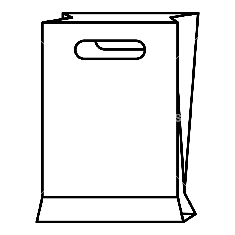 1000x1000 Paper Bag Icon Outline Illustration Of Paper Bag Vector Icon