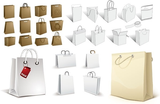 561x368 Paper Bags Free Vector Download