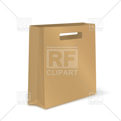400x400 Empty Shopping Paper Bag Vector Image Of Objects Terriana