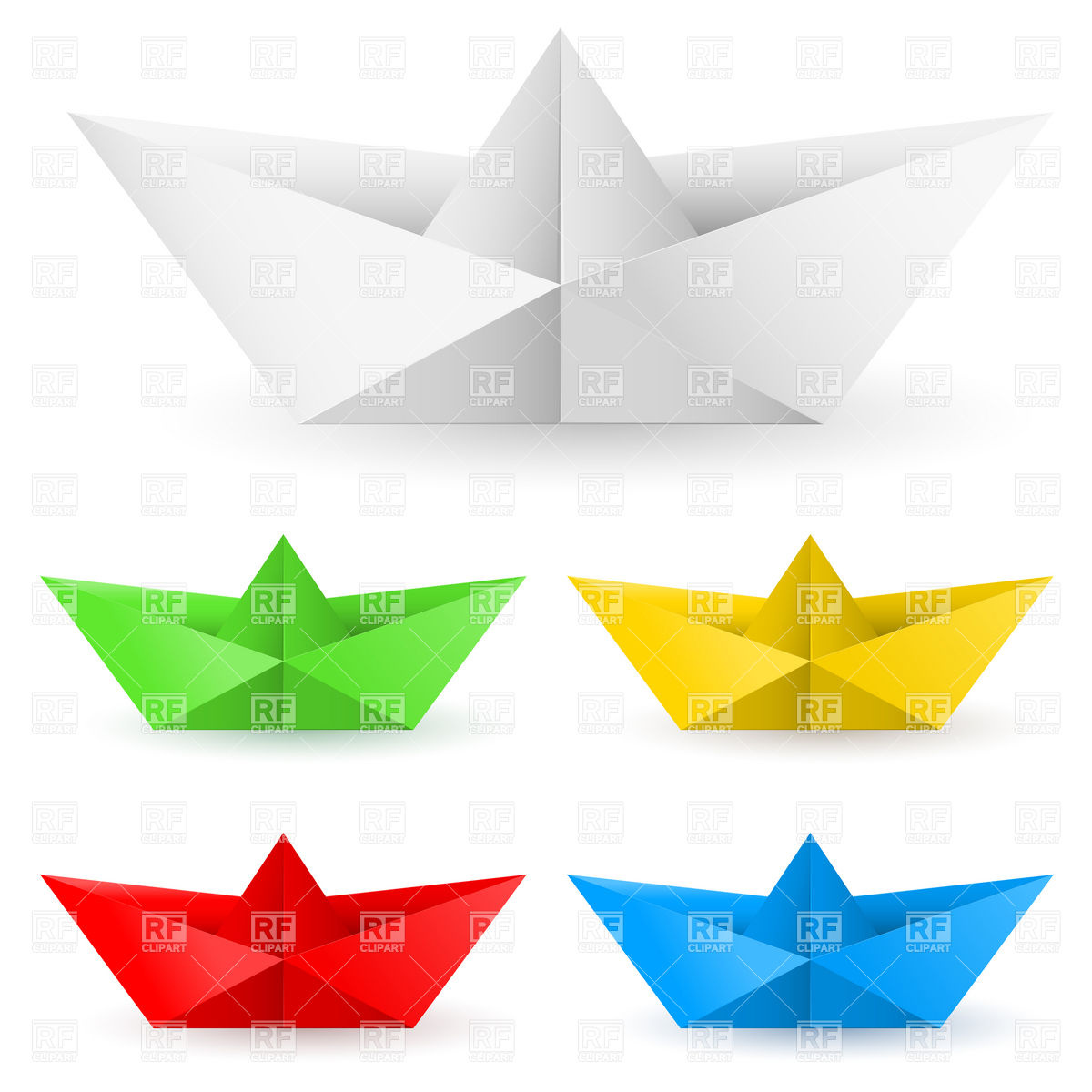 1200x1200 Origami Paper Boats Vector Image Of Objects Dvarg