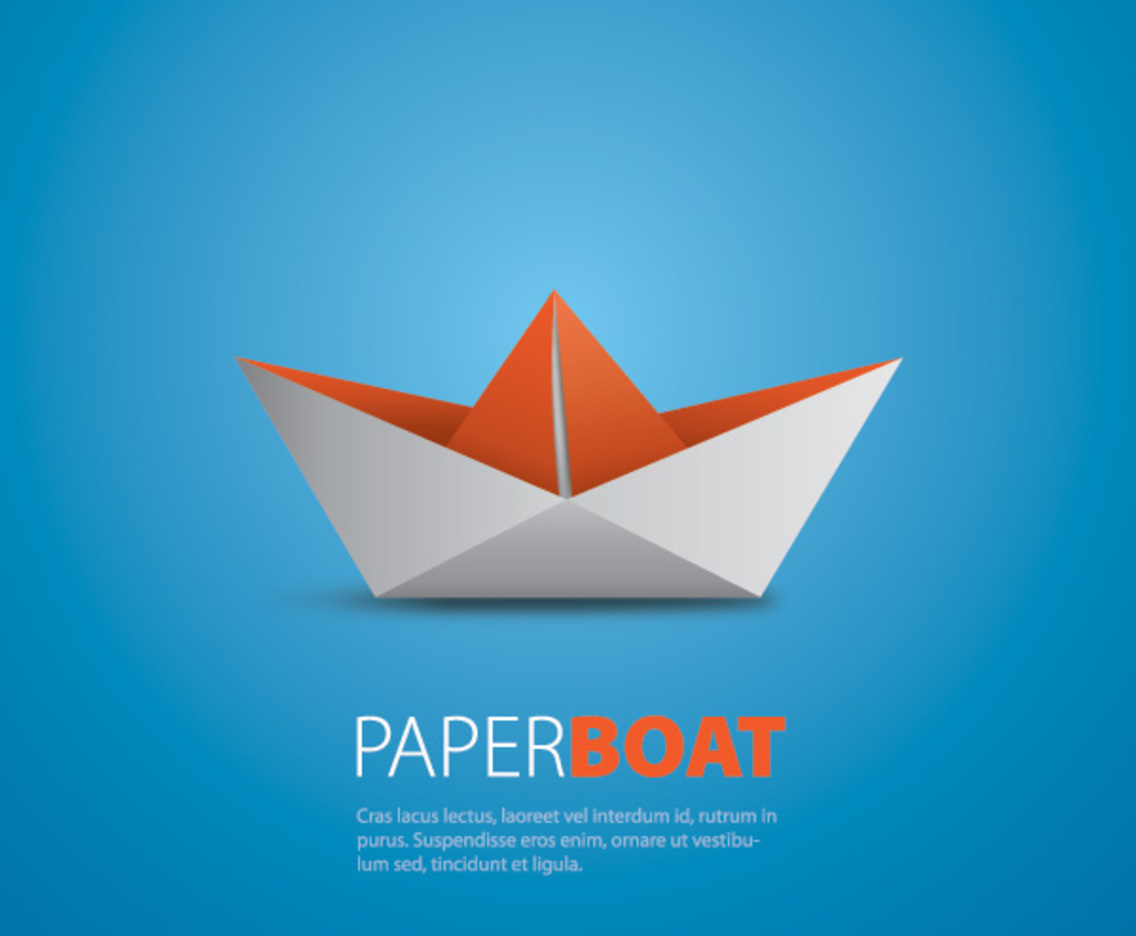 1136x936 Paper Boat Vector Art Graphics