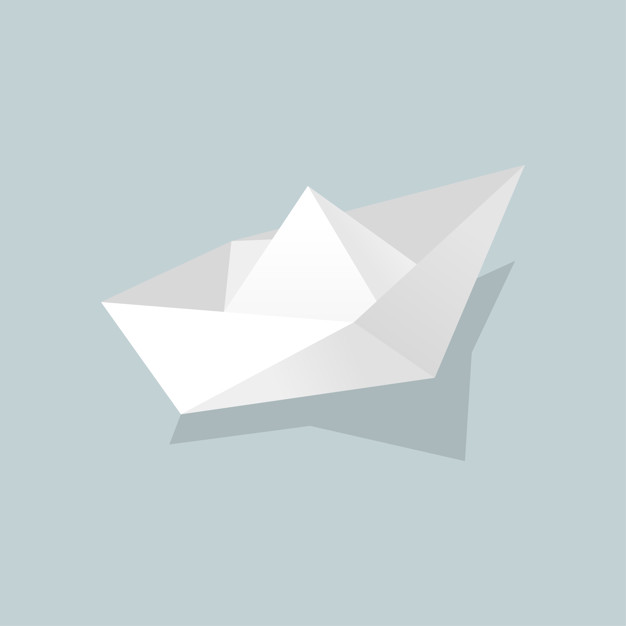 626x626 Paper Boat Vector Free Download