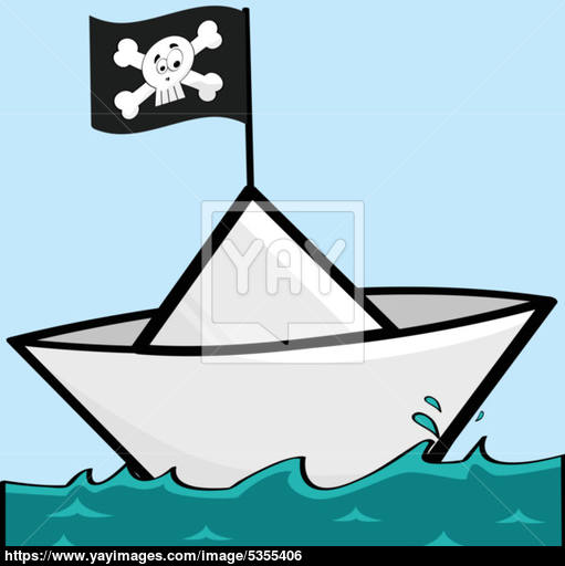 511x512 Pirate Paper Boat Vector