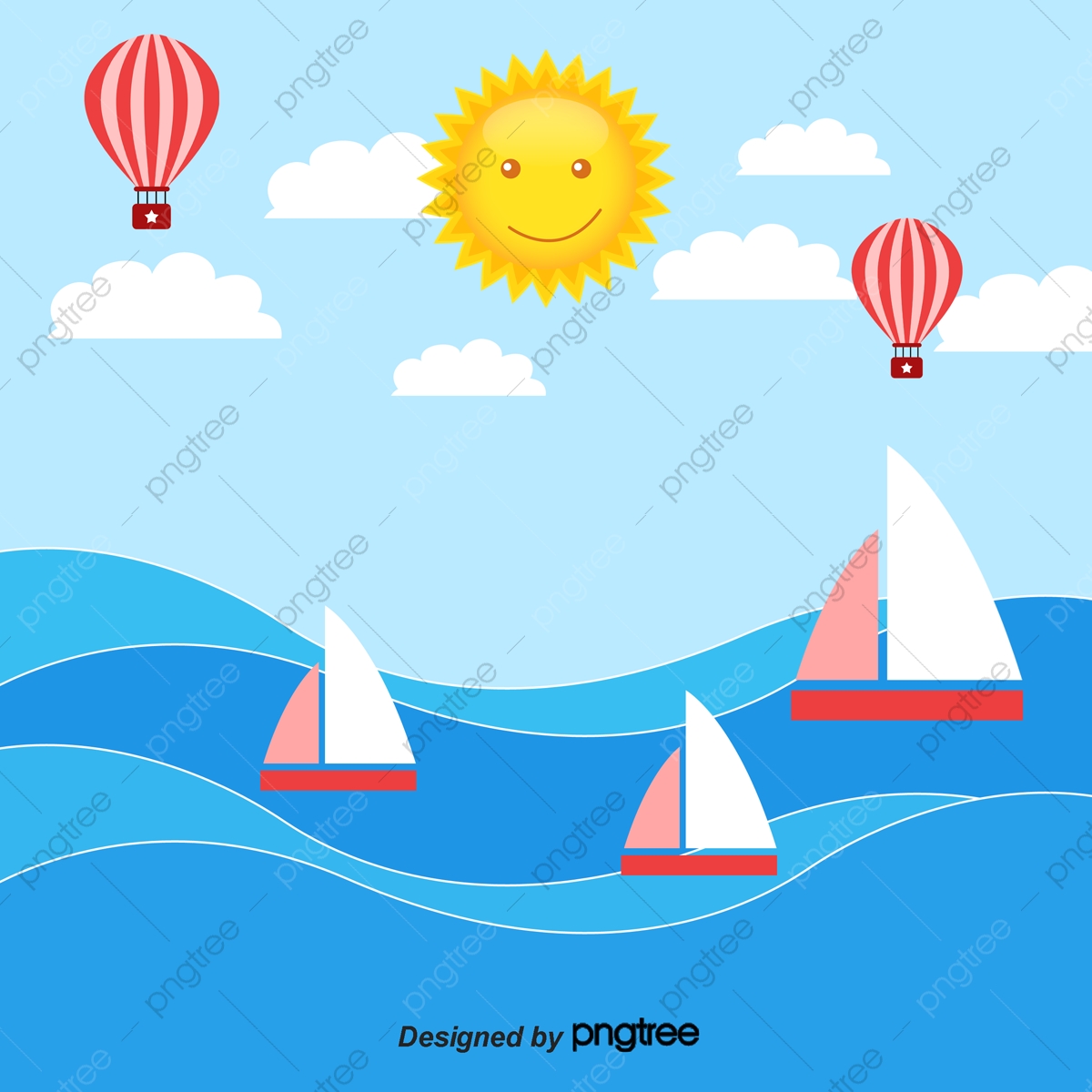 1200x1200 Vector Paper Boat And Sea, Paper Vector, Boat Vector, Sea Vector