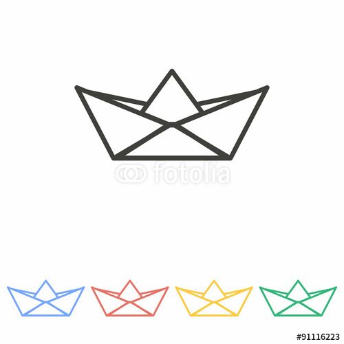 500x500 Vector Paper Boat Icon Boat Icon, Boat Drawing, Origami