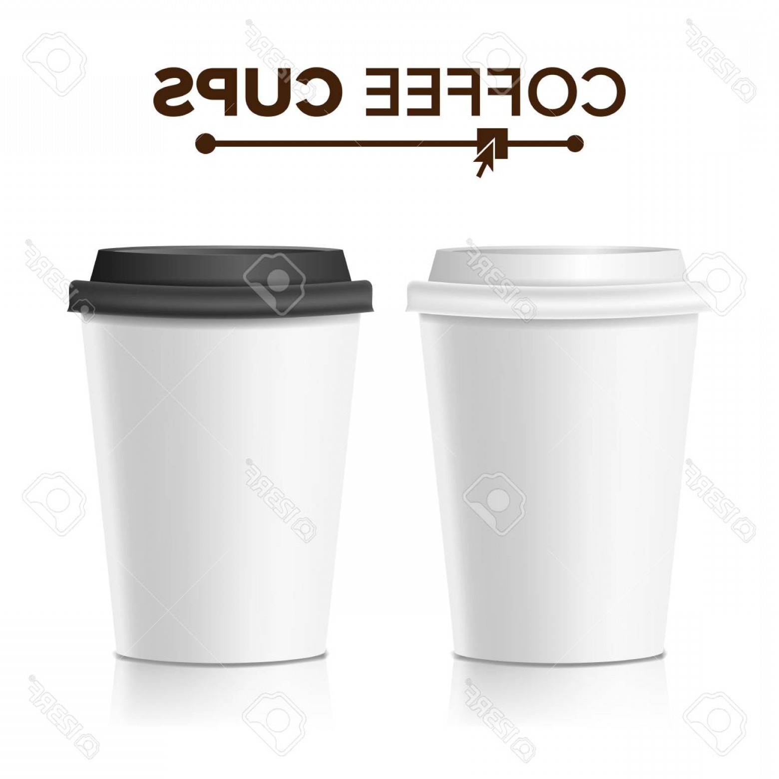 1560x1560 Photostock Vector D Coffee Paper Cup Vector Collection D Coffee