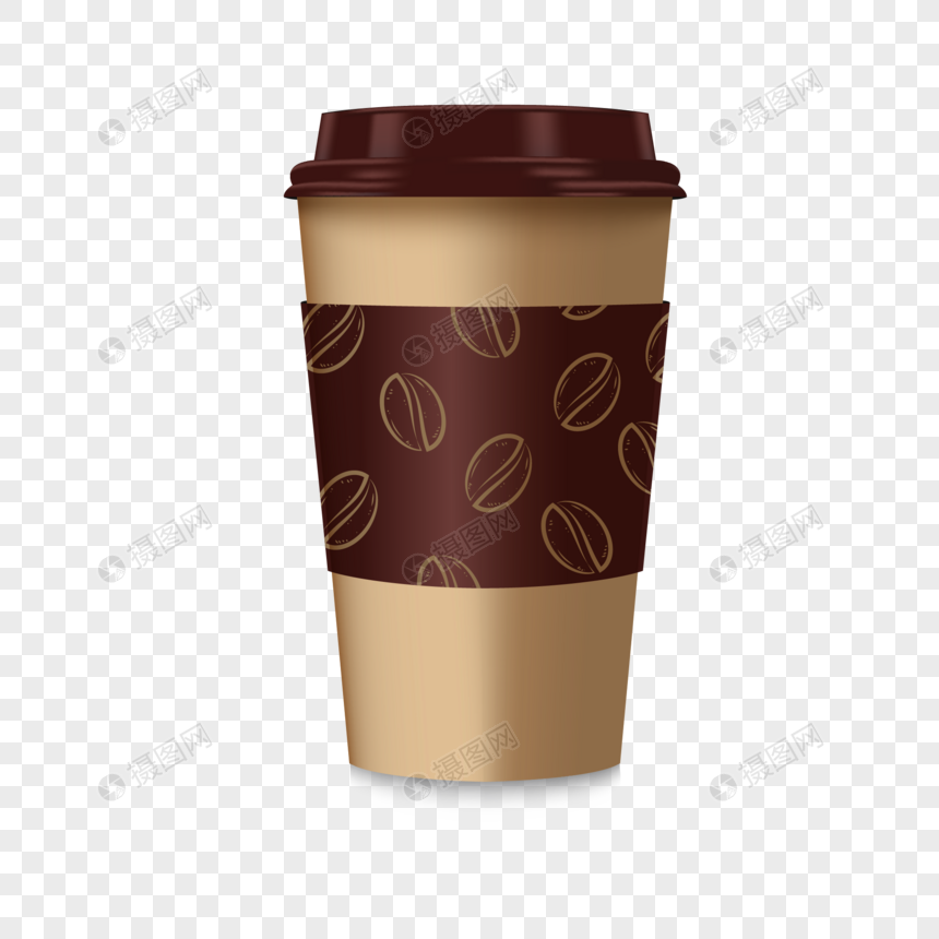 860x860 Cartoon Gold Milk Tea Coffee Paper Cup Vector Material Png