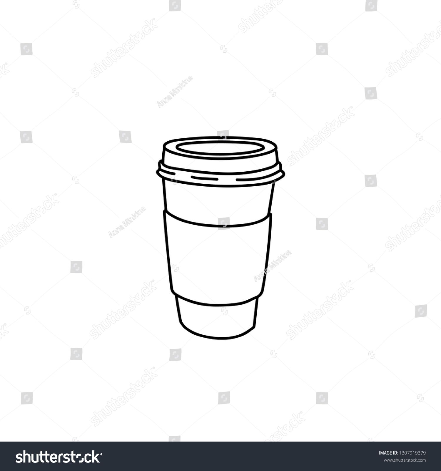 1500x1600 Simple Line Drawing Coffee Cup Vector Illustration Hand Drawn