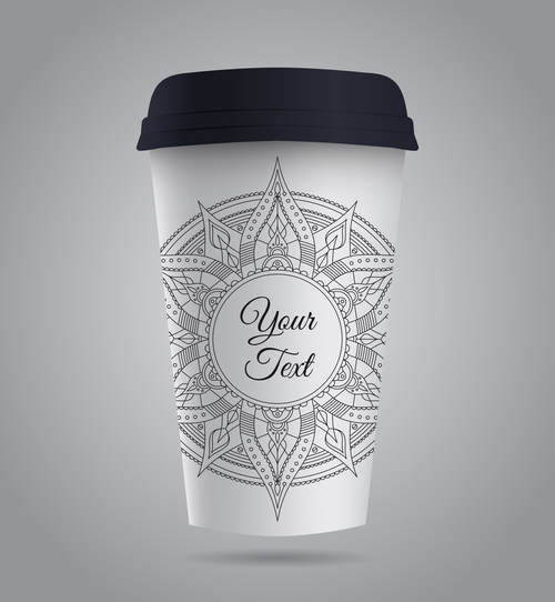 500x542 Decor Pattern With Coffee Paper Cup Vector Free Download
