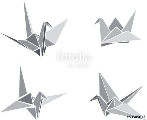 500x409 Origami Paper Cranes Stock Image And Royalty Free Vector