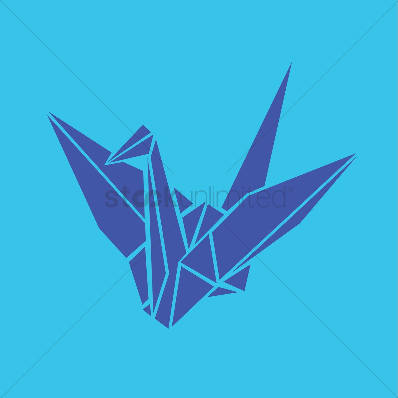 1300x1300 Free Paper Crane Vector Image