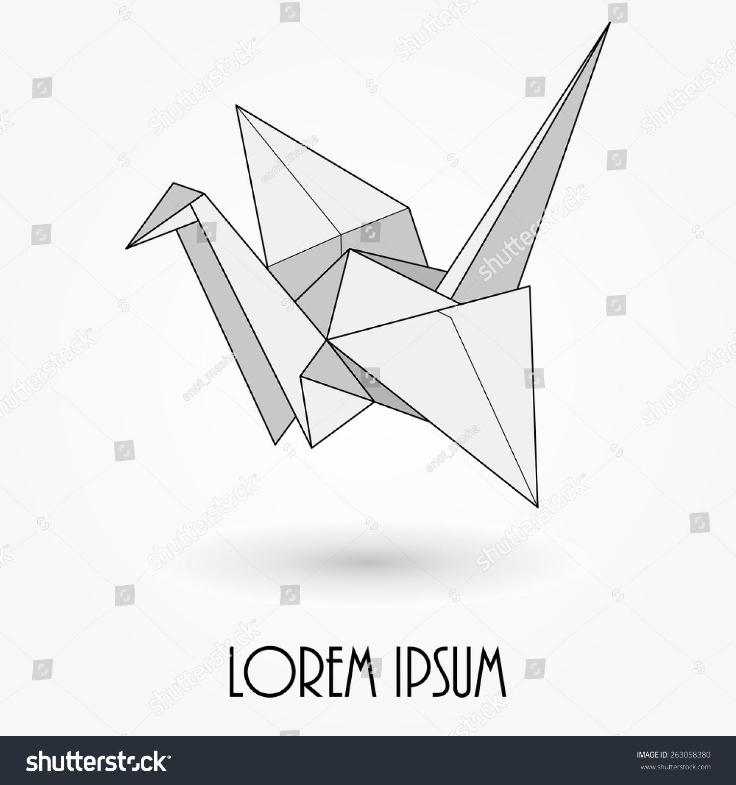 1500x1600 How To Origami Crane Origami Crane Logo Template Origami Crane