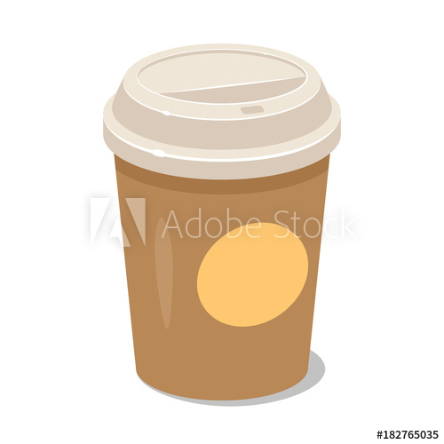 Coffee Paper Cup Vector Clipart 500x500 Coffee Paper Cup Vector Clipart