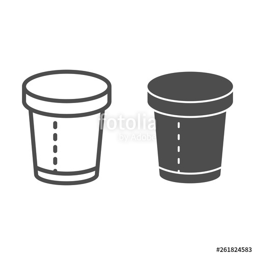 Disposable Cup Line And Glyph Icon Paper Cup Vector Illustration 500x500 Disposable Cup Line And Glyph Icon Paper Cup Vector Illustration