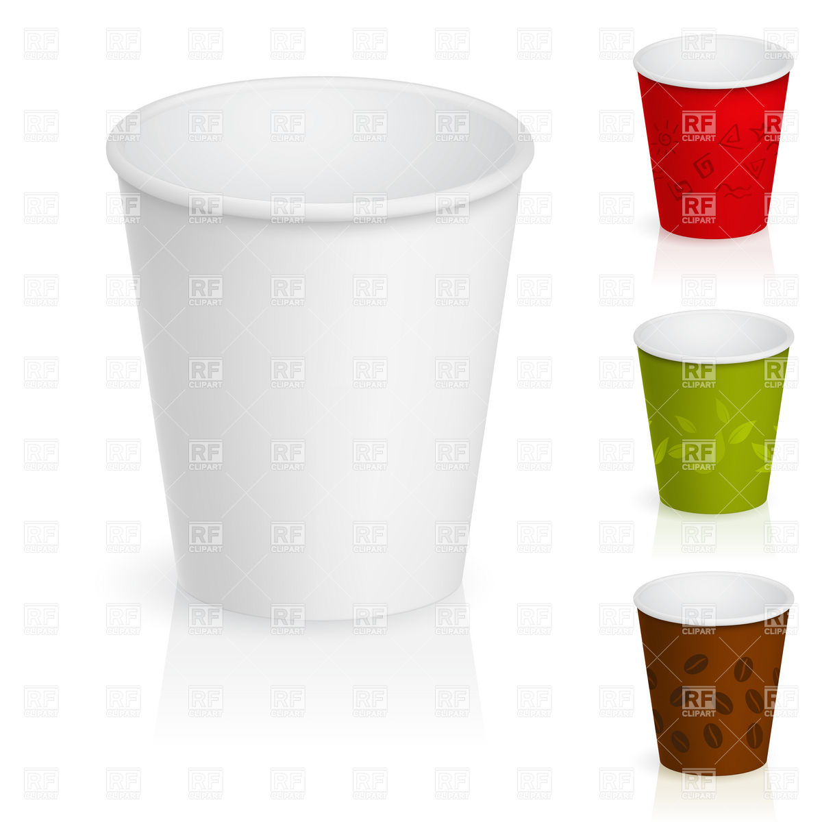 Empty Disposable Cardboard Paper Cup Vector Image Of Food 1200x1200 Empty Disposable Cardboard Paper Cup Vector Image Of Food