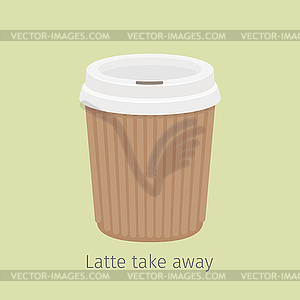 Latte Take Away Coffee In Paper Cup 300x300 Latte Take Away Coffee In Paper Cup