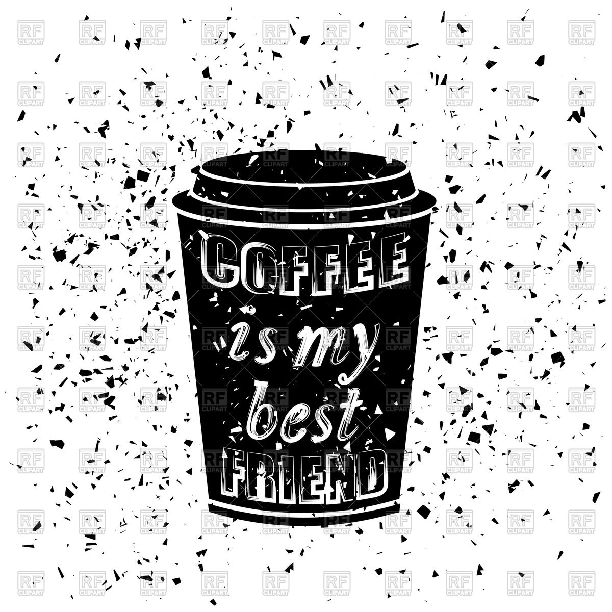 Black Coffee Paper Cup Vector Image Of Silhouettes, Outlines 1200x1200 Black Coffee Paper Cup Vector Image Of Silhouettes, Outlines