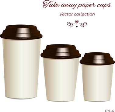 Paper Cups Free Vector Download 378x368 Paper Cups Free Vector Download