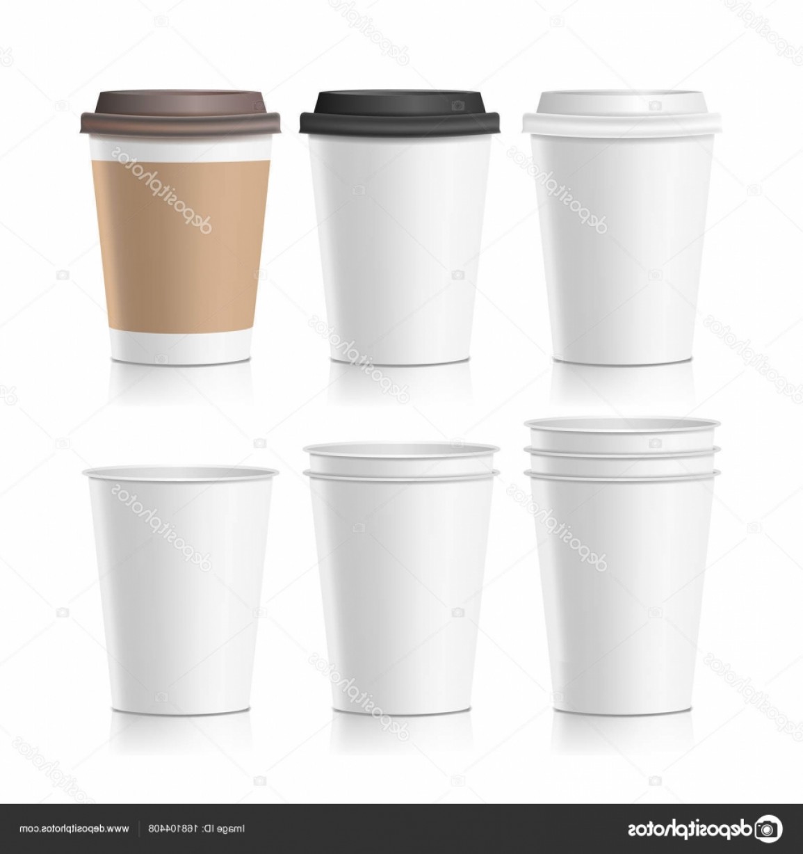 Stock Illustration Set Coffee Paper Cups Vector Hoodamathrun 1155x1228 Stock Illustration Set Coffee Paper Cups Vector Hoodamathrun