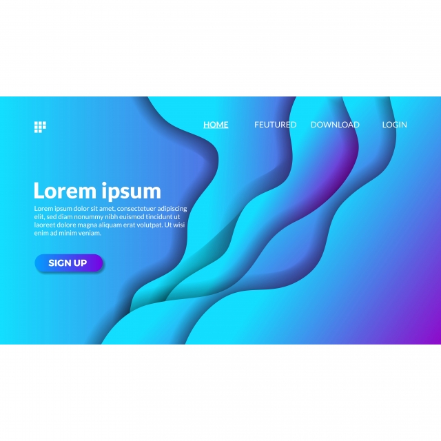 640x640 Modern Gradient Blue Wave Paper Cutout Background, Blue, Paper