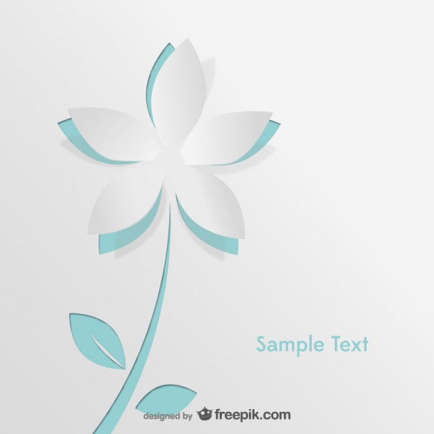 626x626 Paper Flower Card Vector Free Download