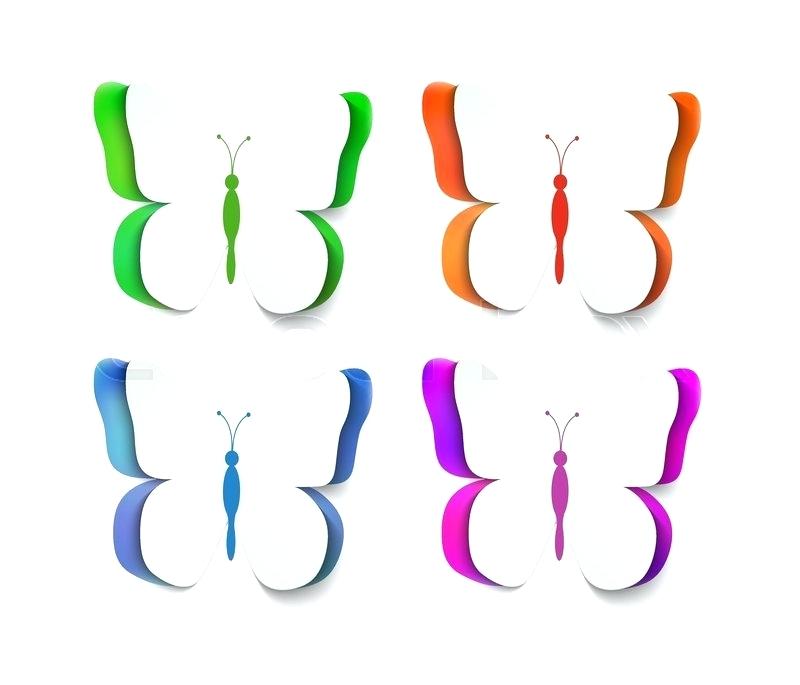 800x685 Set Of For Color Paper Cut Out Stock Vector Butterfly Paper Cut