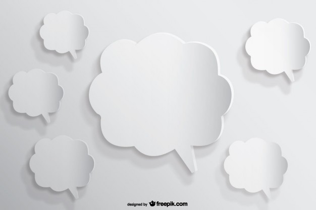 626x417 Speech Bubbles Background Paper Cutout Effect Vector Free Download