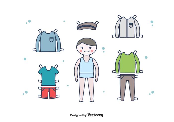 700x490 Free Paper Doll Boy Vector