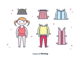 286x200 Paper Doll Free Vector Art