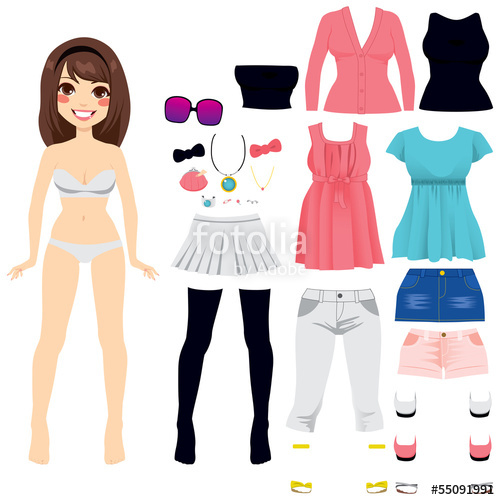 500x500 Paper Doll Women Fashion Stock Image And Royalty Free Vector