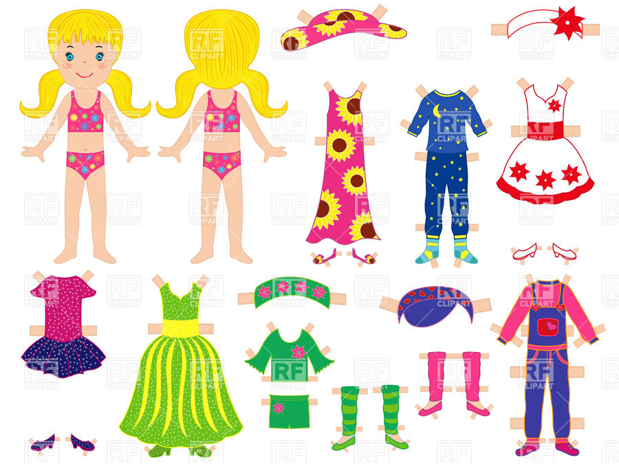 Paper Doll Vector at Vectorified.com | Collection of Paper Doll Vector ...