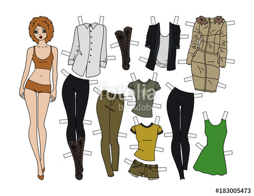 500x387 Paper Doll With Cutout Clothes Stock Image And Royalty Free