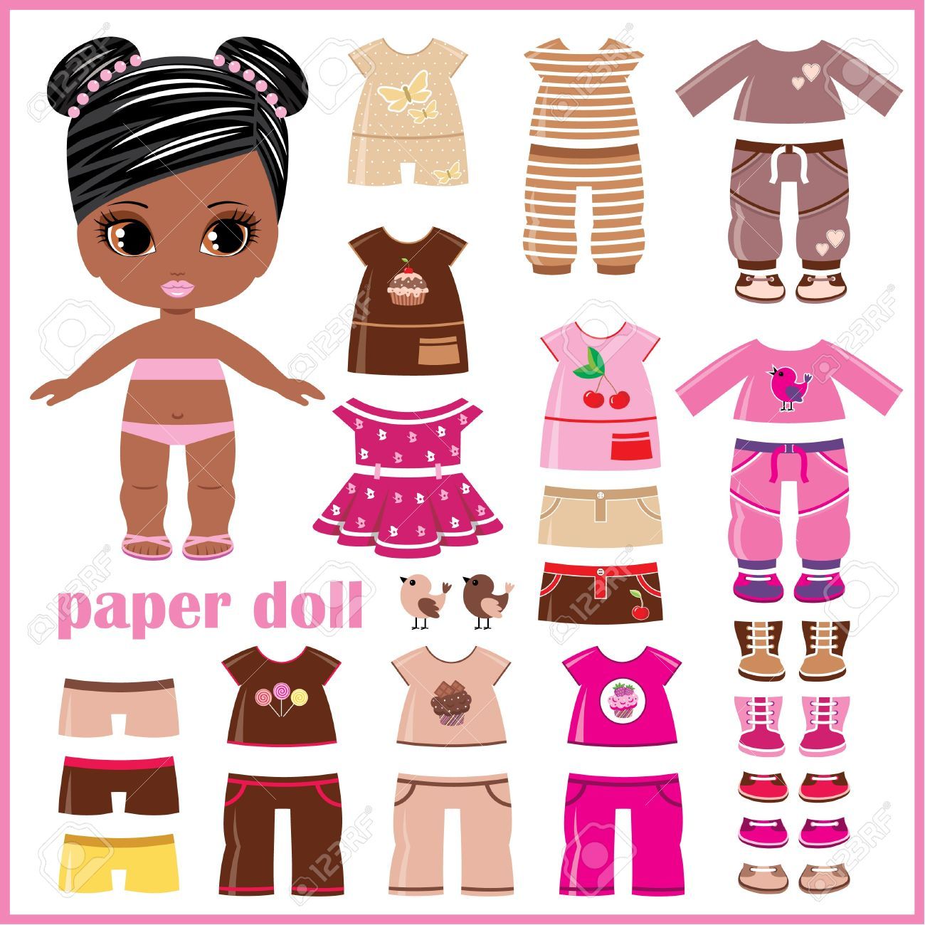 1300x1300 Stock Vector Paper Dolls Paper Dolls, Paper Dolls Printable