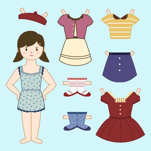 Paper Doll Vector at Vectorified.com | Collection of Paper Doll Vector ...